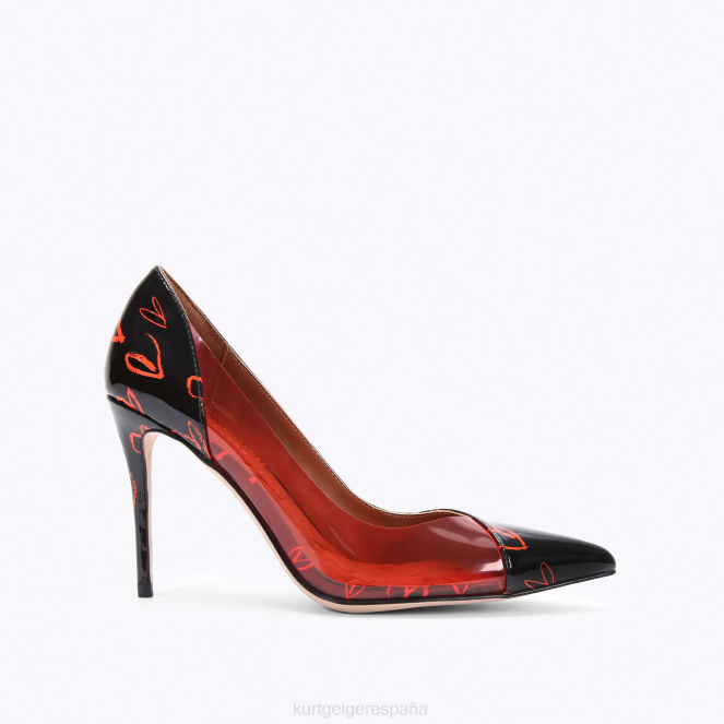 Kurt Geiger mujer vinilo londres belgravia 2LPR664 | calzados negro rojo